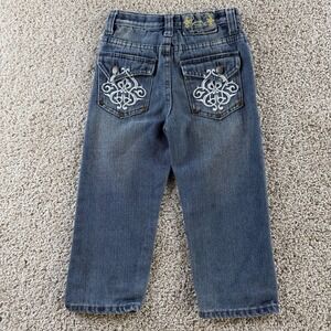 Y2K Kani Gold Jeans Toddler 3T Straight Embroidered Denim Casual Play School